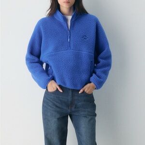 RARE Aritzia Polartec Thermal Pro 1/2 Zip Hi-hip Sweater in Green